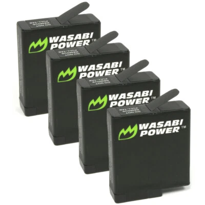Wasabi Power Battery (4-Pack) for GoPro HERO7 Black, HERO6, HERO5
