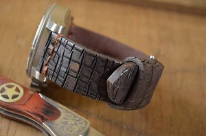 CORREA RELOJ 26 24 22 MARRON DESTROYER II GENUINO CUERO P. PANERAI ETC MA STRAP - Imagen 1 de 12