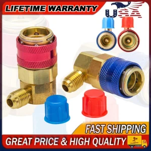 For Car AC Gauge AC High Low Side Quick Connector Adapter Fitting Coupler Kit - Picture 1 of 12
