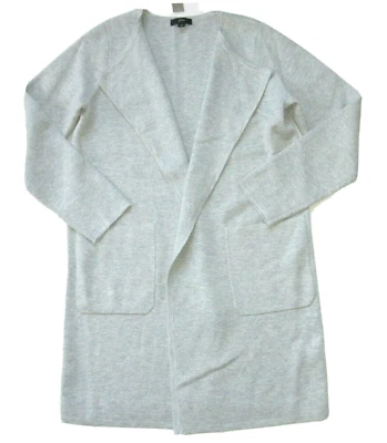 Blazer suéter aberto sem colarinho J.Crew Juliette in Heather Dove cinza novo com etiquetas M - Imagem 1 de 4