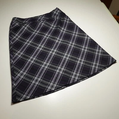 Falda Talbots Línea A Talla 16W Pequeña Azul Marino Mezcla Lana Modesta Iglesia Informal Foto 1 de 4