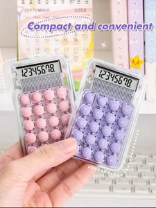 1pc Mini Portable Silicon Keys Calculator 8 Digit High End & Small Size - Picture 1 of 6