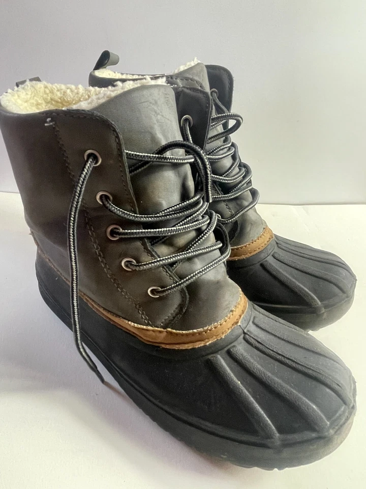 Gymboree Niños Zapatos Talla 4 Botas de Nieve Encaje Foto 1 de 4