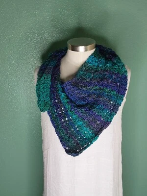 Новый Airy мягкий кружева треугольник шаль деформации шеи шарф ручной работы вязаный крючком - Изображение 1 из 4