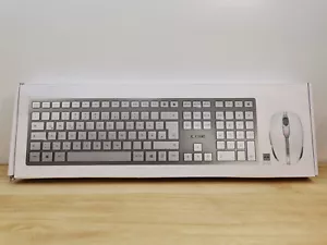 CHERRY DW 9000 SLIM Desktop-Set - Silber/Weiß (mit OVP) QWERTZ - Picture 1 of 3