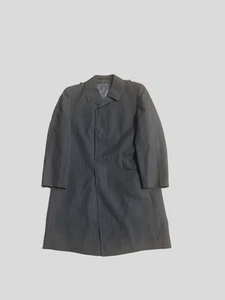 Grey German NVA Trench Coat - Genuine Army Officers Single-Breasted Overcoat - Picture 1 of 2