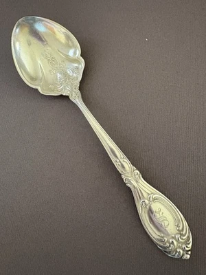 Frank Whiting Sterling Silver Victoria Florence Sugar Or Berry Spoon Monogramed - Image 1 of 4