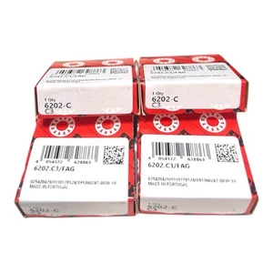 4x FAG 6202-C-C3 rodamientos rígidos de bolas 15x35x11 mm 6202/C3 rodamientos de bolas abiertos - Imagen 1 de 1