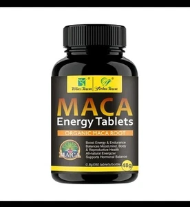60 Stück Maca Wurzel Hochfester Kräuterextrakt Energie Tabletten Gesundheitswesen für Männer - Bild 1 von 14