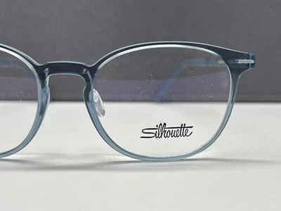 Silhouette Brille Herren Damen Rund Blau Grau panto SPX 2938 NP:399€ - Bild 1 von 4