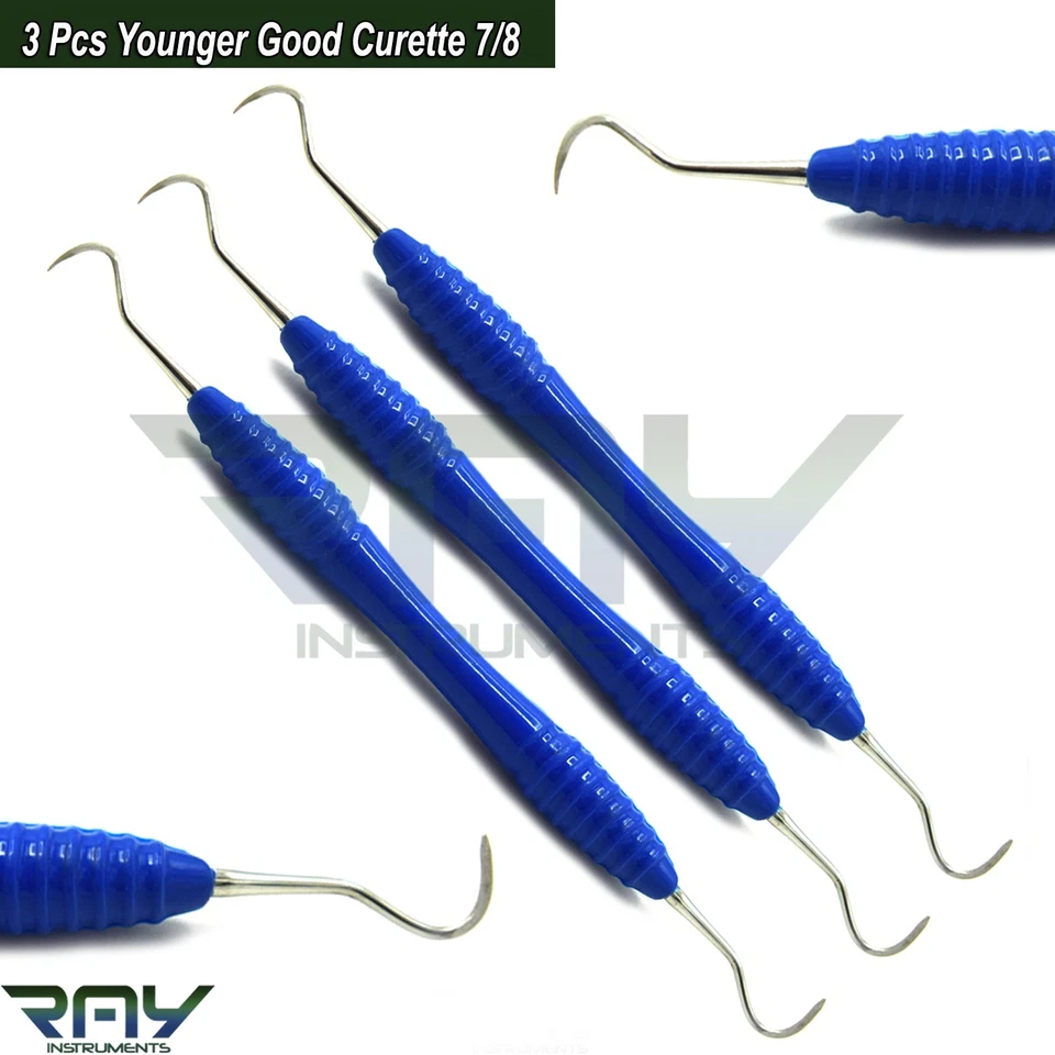 Стоматологические молодые хорошие кюретки 7/8 силиконовая ручка пародонтальный двухсторонний скалер - Изображение 1 из 4
