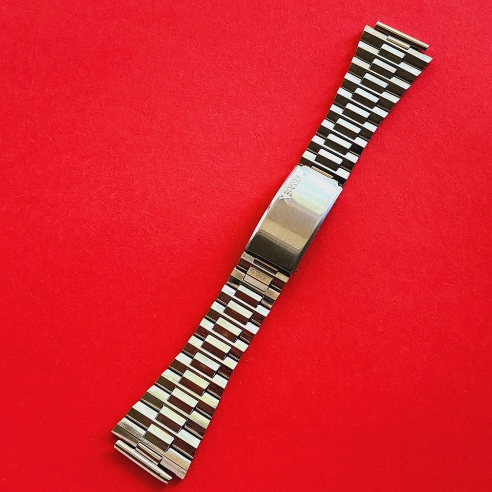 Timex Watch Bracelet 19mm End Links Vintage  Band Stainless Steel Silver Band - image 1 of 4