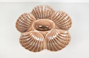 Plato/bandeja para servir vintage de cerámica de Cuernavaca México concha de almeja delicatessen 10" - Imagen 1 de 11