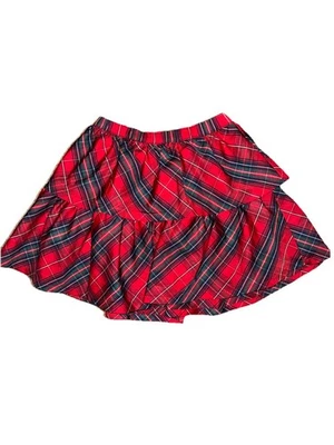 Девочек красный/синий/зеленый клетку юбка размер 7 - Изображение 1 из 2