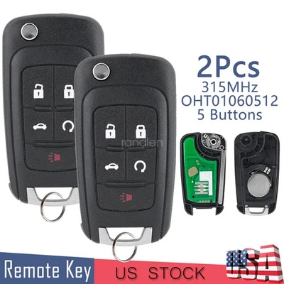 2 llaves abatibles para Chevrolet Cruze 2010 2011 2012 2013 2014 2015 2016 mando a distancia Foto 1 de 4