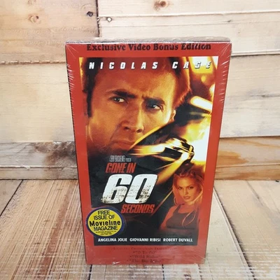 Gone In 60 Seconds VHS Sealed Nicolas Cage Angelina Jolie Action - Image 1 of 4