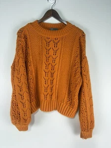 Asos Gold Grobstrick Cropped Pullover Damengröße 8 Rumänien - Bild 1 von 9