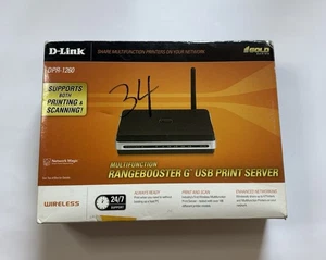D-Link DPR-1260 RangeBooster G USB Print Server Wireless - Complete in Box - Picture 1 of 5