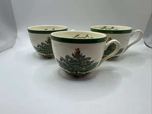 3 tazas de árbol de Navidad Spode S3324 Inglaterra sin platillos - Imagen 1 de 3