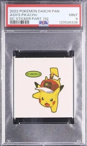 psa9 2022 pokemon daiichi pan ash's pikachu dc sticker part 192 - Picture 1 of 1