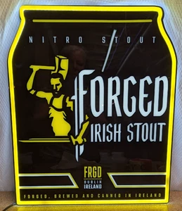 NEW Forged Irish Stout FRGD Dublin Ireland Nitro Beer LED Lighted Sign 20x16.5" - Picture 1 of 5