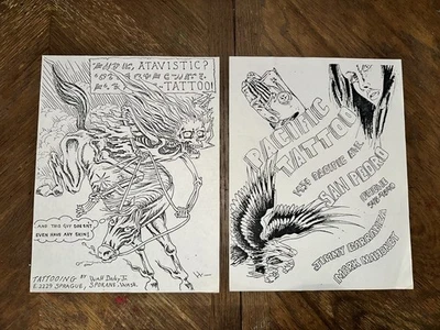 Lote de volantes publicitarios de tatuajes vintage: Walt Dailey Jr. Foto 1 de 4