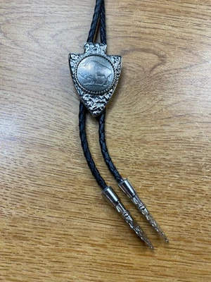 Buffalo Nickel in Silver Tone Arrowhead Bolo Tie - Image 1 of 4