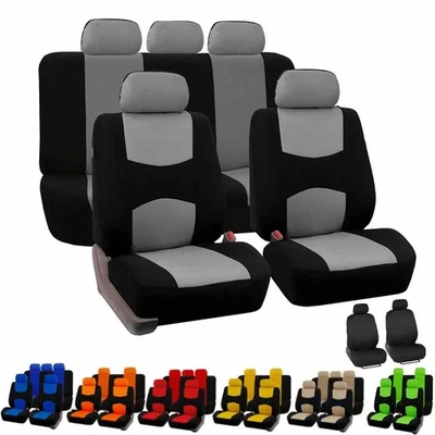 For Toyota For Corolla 5-Seat Car Seat Covers Full Set Front Rear Protector US - Image 1 of 4