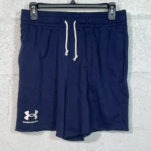 Under Armour Men's 6" Rival Terry Shorts navy blue  Small  - Picture 1 of 6