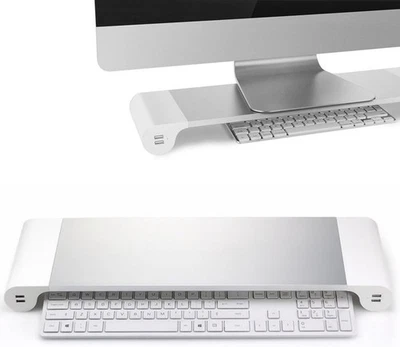27- Monitor Aufsatz Erhöhung Alu mit 4x USB Space Bar Monitorständer 04MS003 - Bild 1 von 4