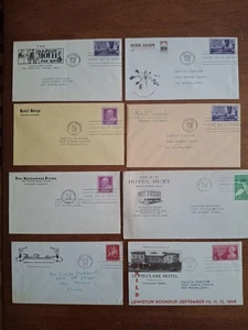 8 Hotel Illustrated Advertising FDCs All from Colorado Minnesota Idaho Illinoi 5 - Picture 1 of 4