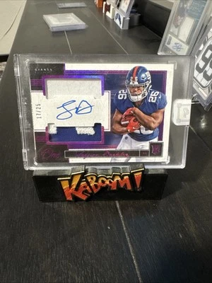 2018 Panini One - Rookie Dual Patch Autographs Saquon Barkley 17/25 RPA🔥OPOY - Image 1 of 3