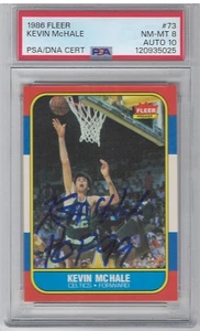 PSA NM-MT 8 Auto 10 1986 Fleer Kevin McHale On Card Autograph w/ HOF '99 - Picture 1 of 1