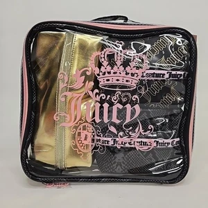 Juicy Couture Makeup Cosmetic Organizer Travel Case 4 Piece Set - Picture 1 of 4