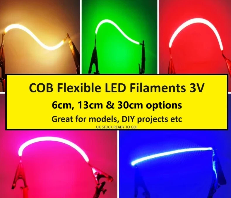 LED Filament 13cm 30cm Edison Bulb COB Flexible Lamp Models DIY Neon easy to use - Image 1 of 1