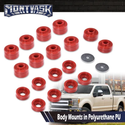 Fit For 1999-2017 Ford F250 F350 Super Duty Body Mount Bushing Kit Red KF04050BK - Изображение 1 из 4