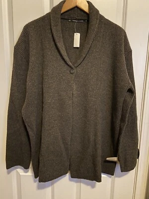 Nuevo con etiquetas Cárdigan ISDA & Co Talla LG Lana Un Botón Cálido Precio de venta sugerido por el fabricante $126 Foto 1 de 4