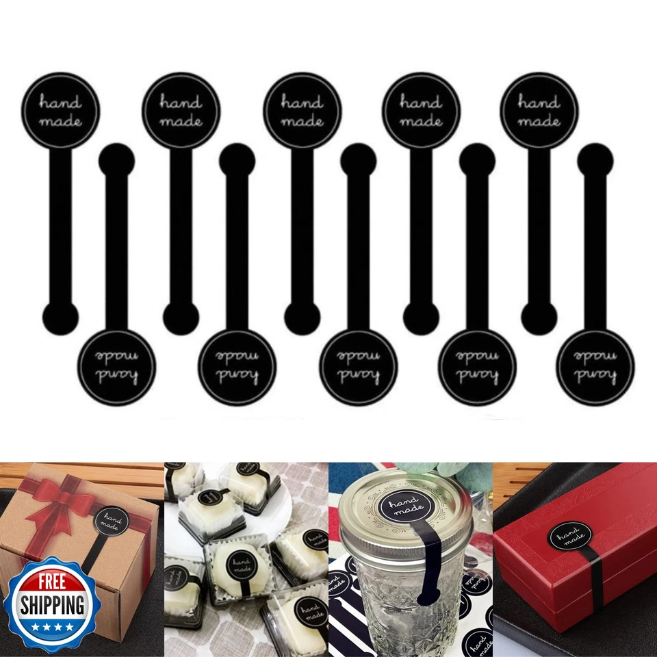 Beyonday 200 pegatinas hechas a mano para hornear piruletas para caja de pasteles/latas/frascos/café Foto 1 de 4