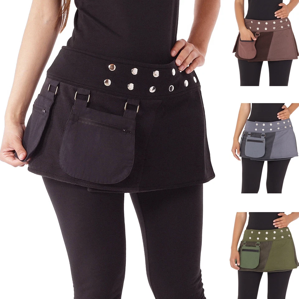 PUREWONDER Damen Taschengurt Fleece Nierenwärmer Cacheur Hüfttasche Minirock s40 - Bild 1 von 1