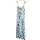 Tempo Paris Tie Dye Stripe Silk Blend Sleeveless Maxi Dress Sz L
