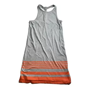 Old Navy Girl’s Gray & Orange Striped Sleeveless Sun Dress Size Large T-Back - Picture 1 of 6