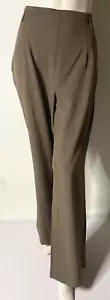 LINEA DONNA Brown High Rise Women Wide Leg Career Pocket Solid Pants Size 16 - Picture 1 of 7