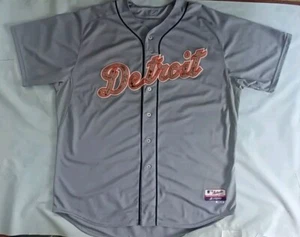 MAJESTIC MADE IN USA DETROIT TIGERS CAMO AUTHENTIC BASEBALL JERSEY SIZE 56 - Picture 1 of 6
