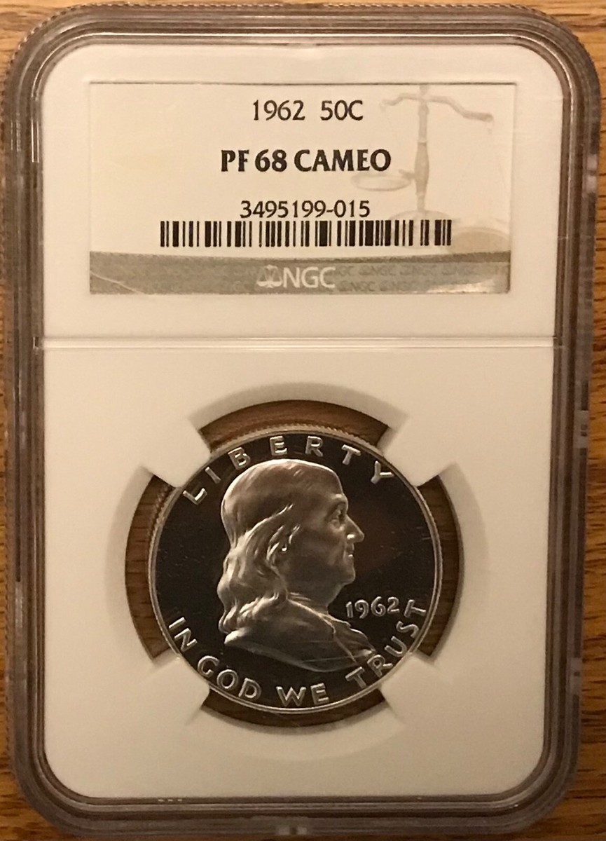 PR 68 Graded 1962 Franklin Half Dollars (1948-1963) for sale PR 68 Graded 1962 Franklin Half Dollars (1948-1963) for sale