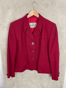 Women's Aquascutum Made In England Pure New Wool Blazer Jacket Size UK 10-12 - Picture 1 of 9