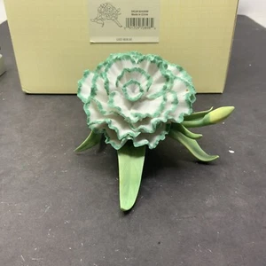 LENOX TOQUE DE IRLANDA CLAVEL SAN PATRICIO JARDÍN FLOR PORCELANA ESCULTURA - Imagen 1 de 8