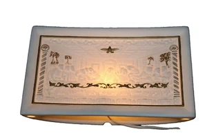 Last Supper Jesus Christ White Gold Ceramic Lighted 10.5x6.5 Table Night Light  - Picture 1 of 10