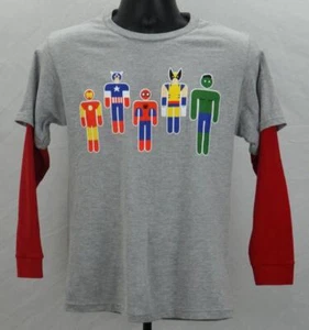 Marvel Comics Shirt Boys XL Captain America Spider-Man Hulk Ironman New - Picture 1 of 3