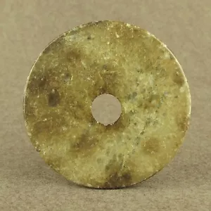 Antike chinesische QiJia Kultur alt geschnitzt neolithisch Jade Ritual Bi - Bild 1 von 7