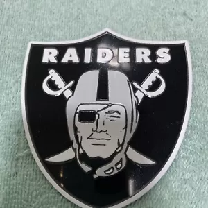 Raiders Embossed Stickers 4 Inch X 3 Inch Set Of 3 New - Picture 1 of 2